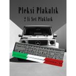 WOODDOOM İtalyan Bayrak Renkli Plakalık Pleksi