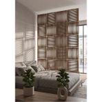 Wooddoom Lazer Kesim Paravan, Ahşap Separatör, Oda 4'lü Panel Levha MODEL03 40 x 40 cm - 40x40