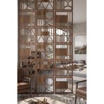 Wooddoom Lazer Kesim Paravan, Ahşap Separatör, Oda 4'lü Panel Levha MODEL08 40 x 40 cm - 40x40