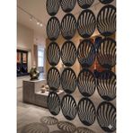 Wooddoom Lazer Kesim Paravan, Ahşap Separatör, Oda 4'lü Panel Levha MODEL14 40 x 40 cm - 40x40 - Siyah