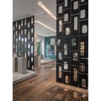 Wooddoom Lazer Kesim Paravan, Ahşap Separatör, Oda 4'lü Panel Levha MODEL23 40 x 40 cm - 40x40 - Siyah