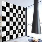 Wooddoom Satranç Takımı Lazer Kesim Paravan, Ahşap Separatör, Oda 4'lü Panel Levha MODEL21 40 x 40 cm 16 Set 64 Adet Panel - 40x40