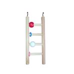 Wooden Bird Boncuklu Ahşap Kuş Merdiveni 4 Basamaklı