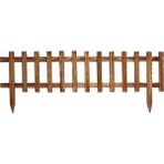 Wooden+ City Doğal Ham Ahşap Dekoratif Bahçe Çiti 120 x 30 cm