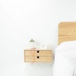 Wooden Decoration Luna Duvara Monte Ahşap Komodin - Bej