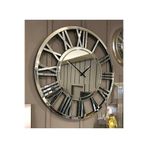 Wooden Factory Büyük Boy Dekoratif Vıp Aynalı Duvar Saati 40 Cm