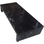 Wooden Gold 7 cm Yükseklikte Doğal Mermer Desenli Siyah Mdf Monitör Stand Ekran Stand Bendir Mdf 52 cm x 22 cm