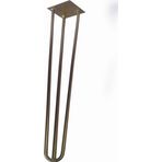 Wooden Gold Altın Yaldız Rustik Tarz Has Demir Firkete Masa Sehpa Ayağı 51 cm