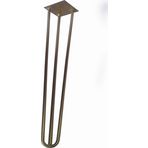 Wooden Gold Altın Yaldız Rustik Tarz Üçlü Model Model Has Demir Firkete Masa Sehpa Ayağı 71 cm