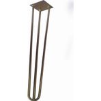 Wooden Gold Altın Yaldız Rustik Tarz Üçlü Model Model Has Demir Firkete Masa Sehpa Ayağı 80 cm