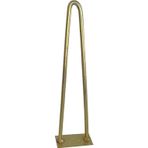Wooden Gold Altın Yaldız Rustik Tarz V Model Has Demir Firkete Masa Sehpa Ayağı 42 cm