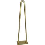 Wooden Gold Altın Yaldız Rustik Tarz V Model Has Demir Firkete Masa Sehpa Ayağı 55 cm