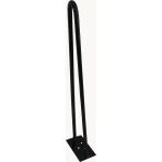 Wooden Gold Doğal Sehpa Kütük Sehpa Kütük Masa Metal Ayak Firkete Ayak 45 Cm Siyah