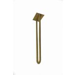 Wooden Gold Nervürlü Demirden Altın Yaldız Rustik Tarz U Model Has Demir Firkete Masa Sehpa Ayağı 25 cm