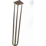 Wooden Gold Üç Çubuklu Model Altın Yaldız Rustik Firkete Masa Veya Sehpa Ayağı - 71 cm