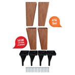 wooden lane studio Plastik Mobilya Ayağı 4’lü 14 cm Açık Ceviz – Konik Köşeli – Koltuk, Kanepe, TV Ünitesi Dolap