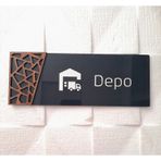 Wooden Serisi Depo Kapı İsimliği