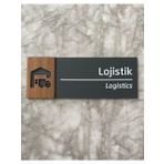 Wooden Serisi Lojistik Departman Kapı Isimliği Kendinden Yapışkanlı Yönlendirme Levhası