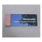 Wooden Serisi Muhasebe Kapı İsimliği