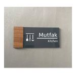 Wooden Serisi Mutfak Kapı İsimliği