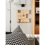 Wooden Studio Modern Ahşap Duvar Saati, Ofis Duvar Saatleri, Salon Duvar Saati, Büyük Duvar Saati, Mutfak Saati, Dekoratif Duvar Saatleri - 40 x 40 cm
