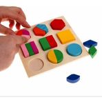 Wooden Toys Ahşap Geometrik Şekil Blokları Oyuncak