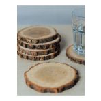 woodendemik 10 Adet Ahşap Meşe ve Çam Odun Dilimi Doğal Bardak Altlığı ve Okul Etkinlik ve Mumluk Çap: 6-10 cm