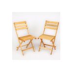 WOODENSA Ahşap Bahçe Sandalyesi,Balkon Mutfak Sandalyesi Katlanır Sandalye 2' li takım