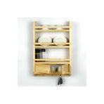 Woodensa Ahşap Mutfak Rafı Ham Ağaç