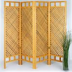 Woodensa Ahşap Paravan Seperatör Oda Bölücü Ayırıcı 4 Kanat Kiraz WDN417 - 200 X 160 CM