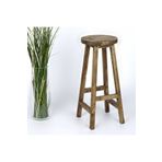 WOODENSA Bar Sandalyesi ,mutfak Sandalyesi Masif Tabure Yuvarlak Bar Taburesi Ceviz PNR515
