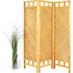 Woodensa Modern Tasarım Ahşap Paravan Seperatör 3 Kanat Kiraz 160 cm Yükseklik 150 cm Genişlik - 160 cm Yükseklik , 150 cm Genişlik