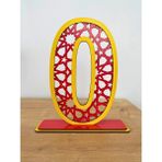Woodenzoo 0 Yaş Doğum Günü Masa Dekoru (Galatasaray Temalı Sarı-Kırmızı) - Sarı - Kırmızı
