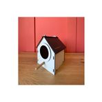 WoodenZoo Ahşap Dekoratif Kuş Evi Yuvası, Yuvalık, Balkon , Bahçe Aksesuarı (BEYAZ)