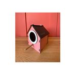 WoodenZoo Ahşap Dekoratif Kuş Evi Yuvası, Yuvalık, Balkon , Bahçe Aksesuarı (PEMBE)