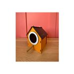 WoodenZoo Ahşap Dekoratif Kuş Evi Yuvası, Yuvalık, Balkon , Bahçe Aksesuarı (TURUNCU)