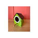WoodenZoo Ahşap Dekoratif Kuş Evi Yuvası, Yuvalık, Balkon , Bahçe Aksesuarı (YEŞİL)