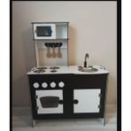 Woodesign Ahşap Oyun Mutfağı Ahşap Oyuncak Mutfak Büyük Boy - Siyah