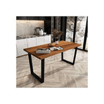 Woodesk 140x70 cm Ilgın Masif Tik Renk Yemek Masası