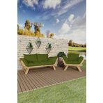 Woodesk Adalar Cpt8589-21Ny Natural Yeşil 2+1 Bahçe Takımı