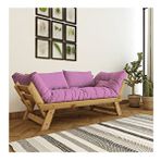 Woodesk Adalar Masif 2li Kanepe Cpt8168-210 Natural Natural Pembe