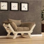 Woodesk Adalar Masif Natural-camel Renk Berjer