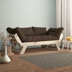 Woodesk Adalar Masif Natural-Kahve Renk 2li Kanepe CPT8123-210 - Kahverengi