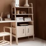Woodesk Alba Masif Ahşap 140x75 Kitaplık ve Raf Ünitesi Natural Cpt4673-75