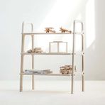 Woodesk Albero Masif Ahşap Kitaplık 90x90 Natural Cpt4654-90