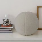 Woodesk Ballo, Dekoratif Top Kırlent, Yastık, Çap 25 Cm, Bej Renk, Krl2502-40