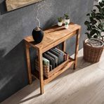 Woodesk CPT2707-80 Masif Ağaç Tik Renk 80x30 cm Dresuar