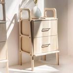Woodesk Cpt4652-50 Sabina Masif Ahşap 90x50 cm Naturel Renk Dolap