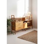 Woodesk Cpt4683-140 Veta Masif Ahşap 190x115 cm Tik Renk Dolap