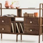 Woodesk Cpt4687-140 Fuerte Masif Ahşap 140x115 cm Ceviz Renk Dolap